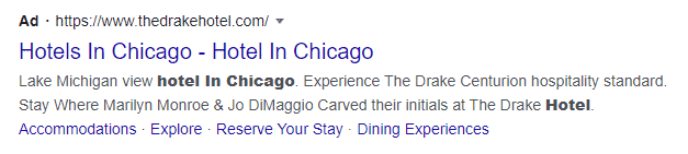 example of a responsive search ad