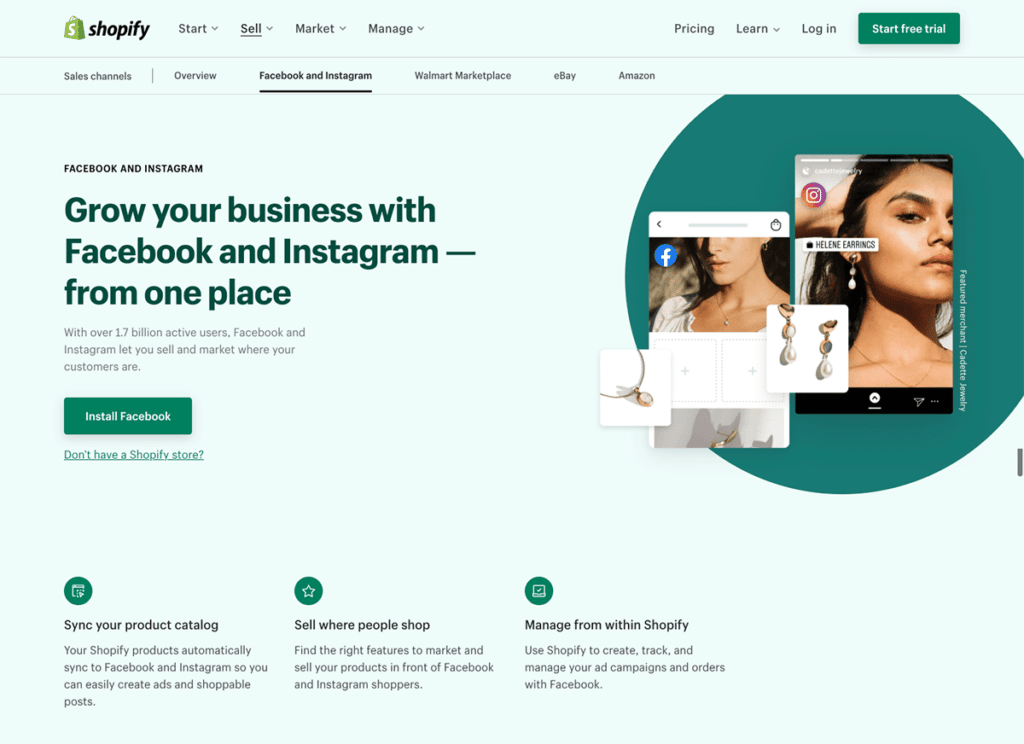 Google Ads landing page best practices for copywriting based on the Shopify example