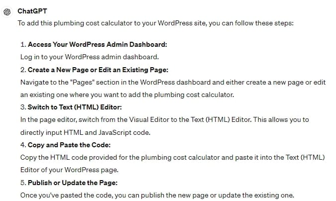 The prompt to create an interactive content piece or a lead magnet for a Google Ads landing page with ChatGPT
