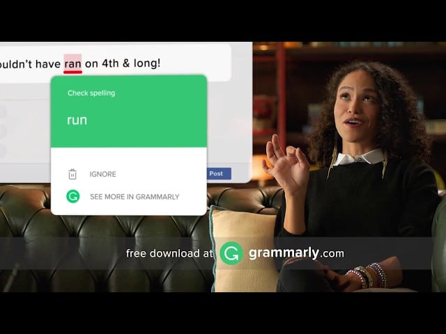 Youtube campaigns on Google Ads - an example from Grammarly