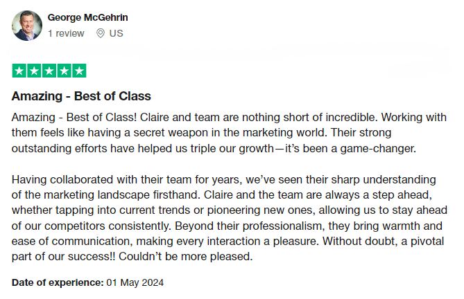 A review of Claire Jarrett's PPC advertising services