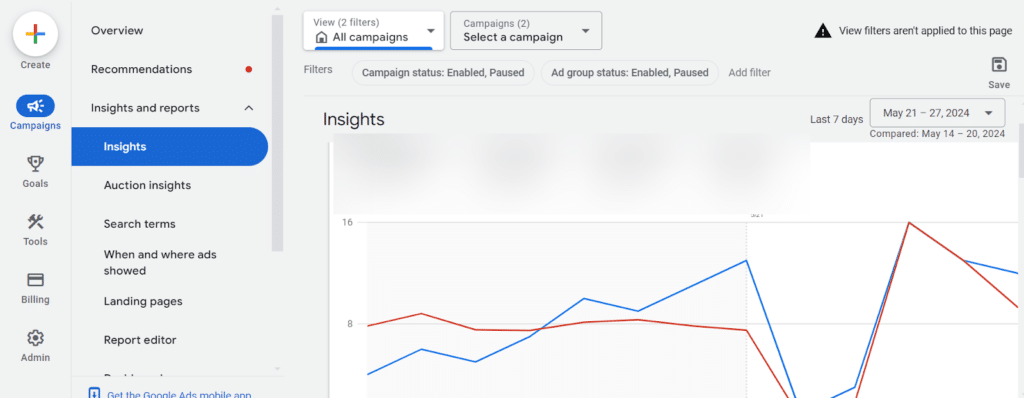 new google ads dashboard insights and reports
