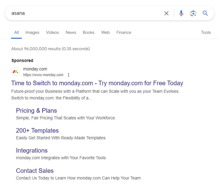 competitor bidding on google ads