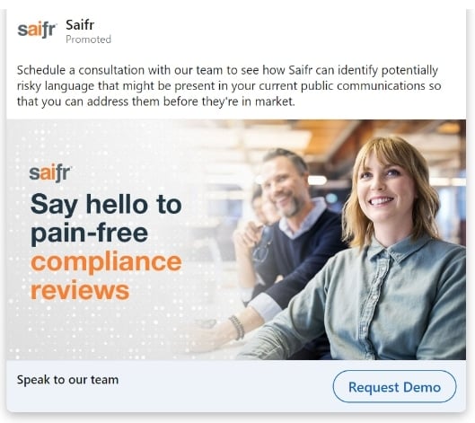 an example of linkedin ads for consultants