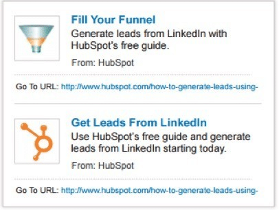 An example of LinkedIn text ads