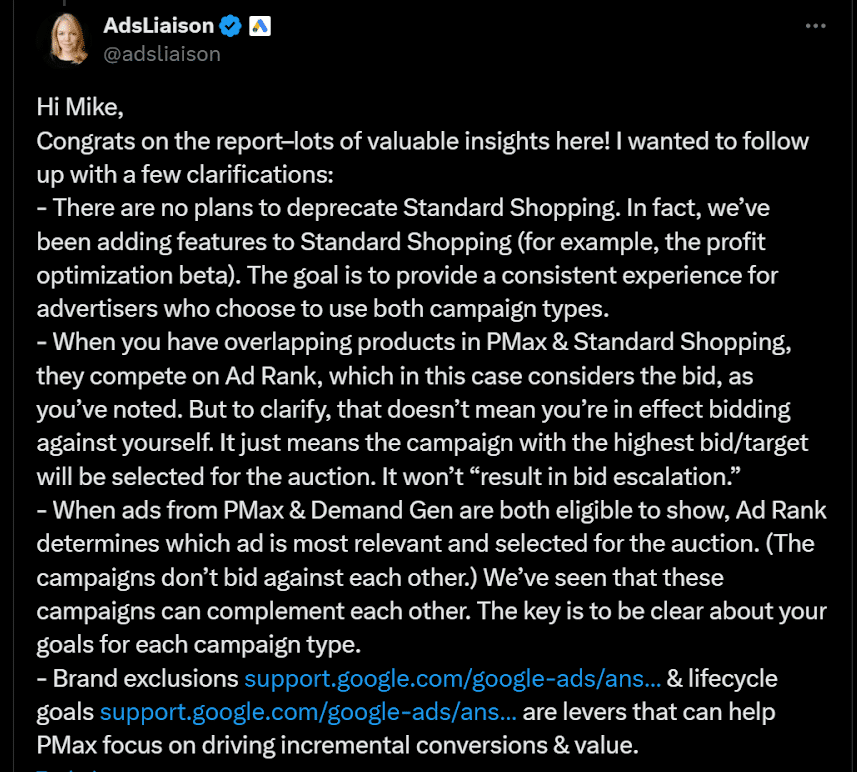 Ginny Marvin on Google Ads Standard Shopping