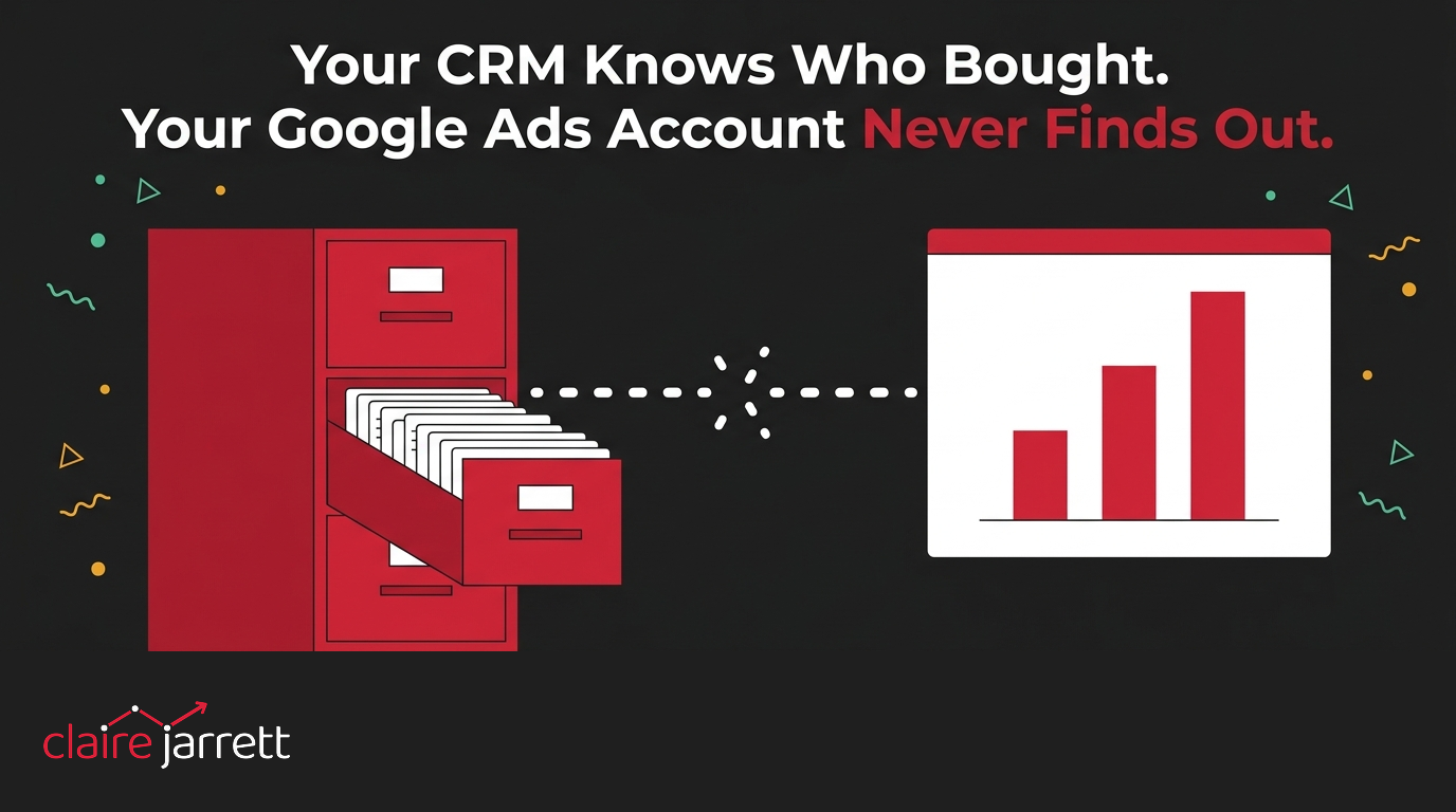 Your CRM Knows Who Bought. Your Google Ads Account Never Finds Out.